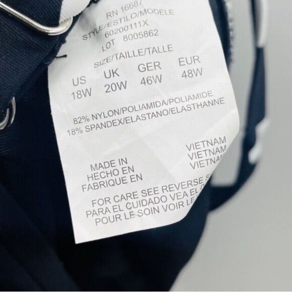 Swim Solutions Womens Plus Size 18W Tummy Control Polka Dot Tankini Top $84 New - Picture 10 of 10